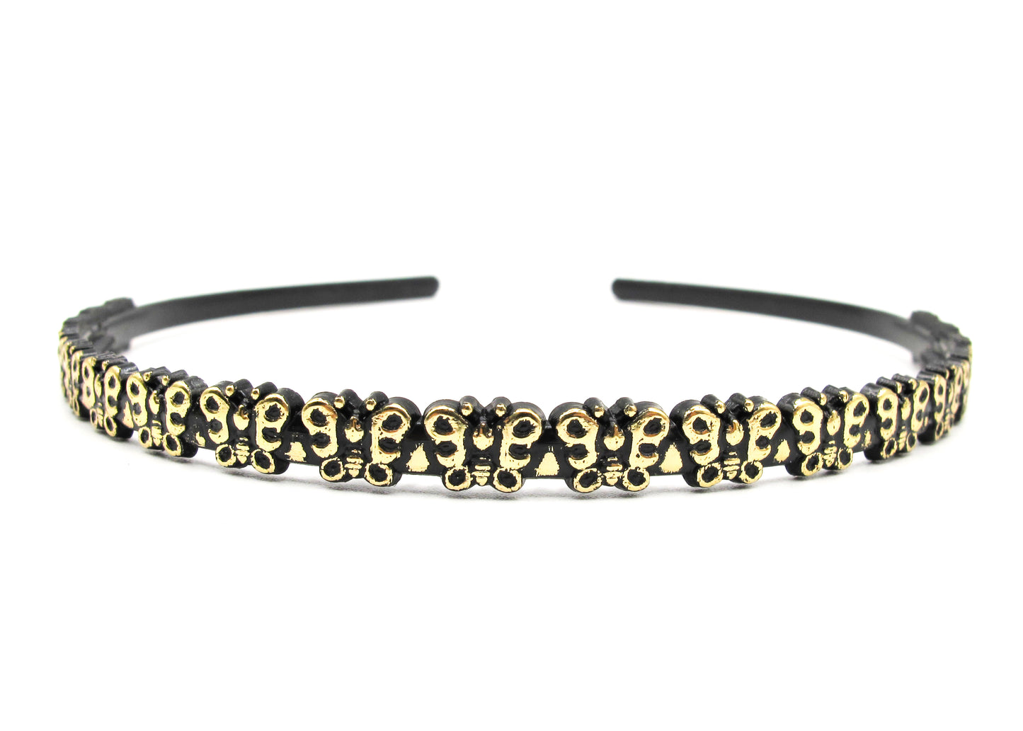 Hartley - 3 pack thin asst hairbands with different designs, in gold or silver