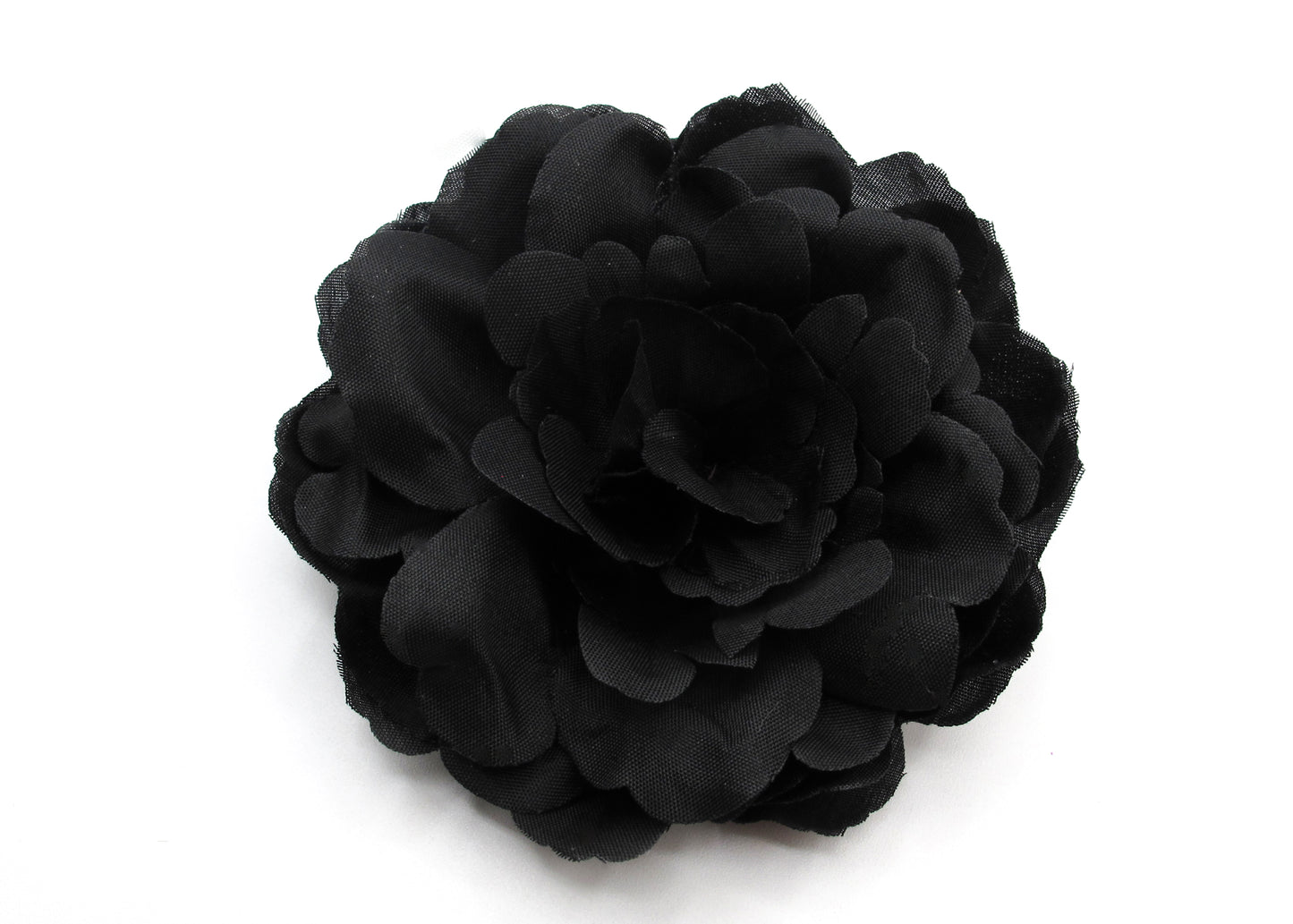 Flor - Large Fabric hair flowers with hair clip and matching color hair elastic