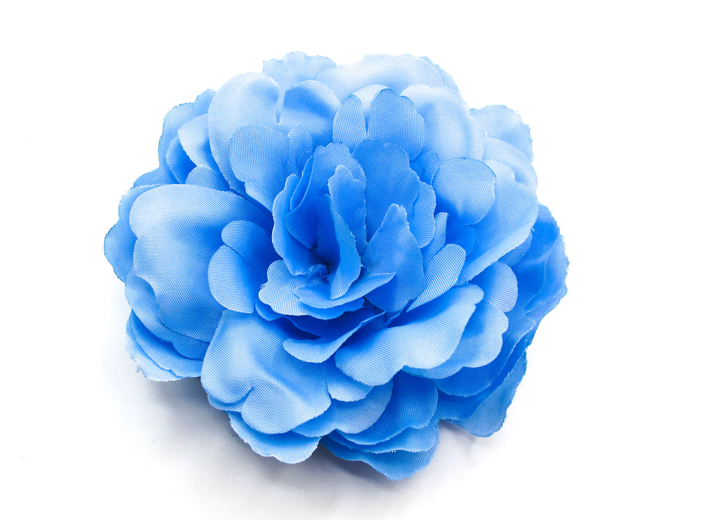 Flor - Large Fabric hair flowers with hair clip and matching color hair elastic