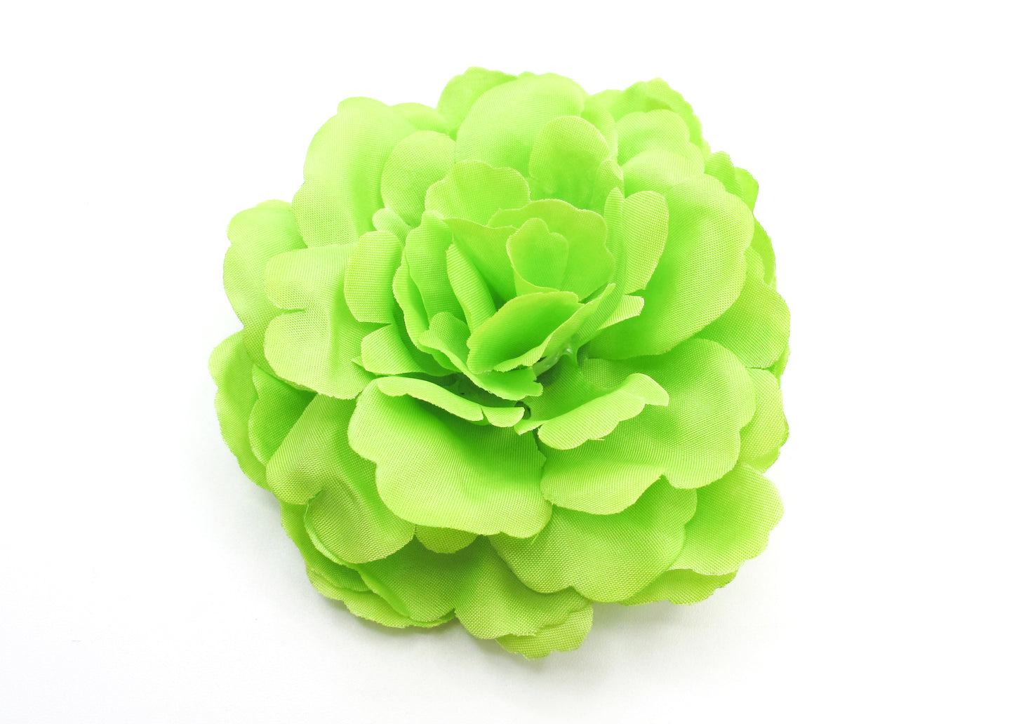 Flor - Large Fabric hair flowers with hair clip and matching color hair elastic