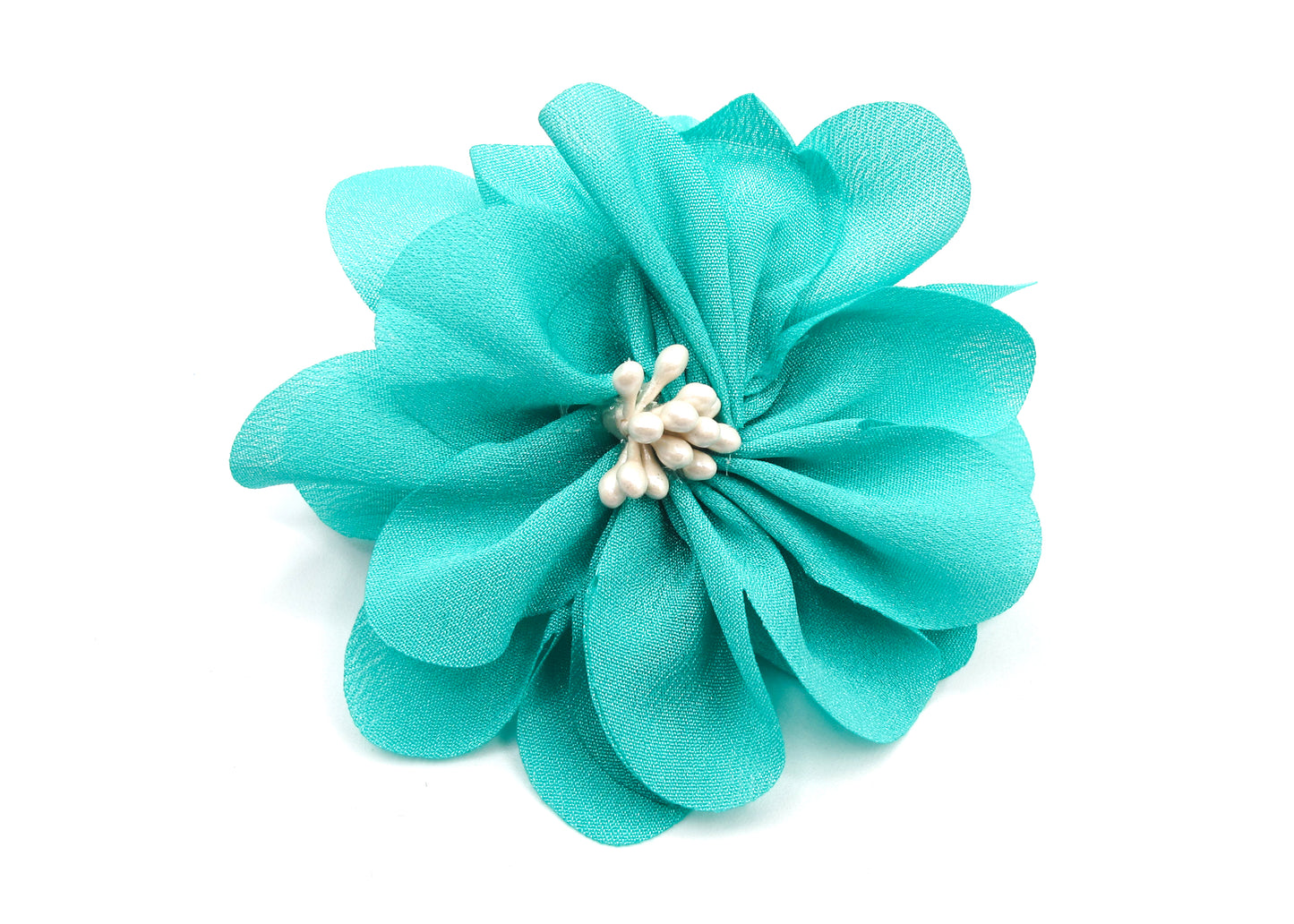 Farah - Soft Fabric flowers with hair clip + black hair elastic