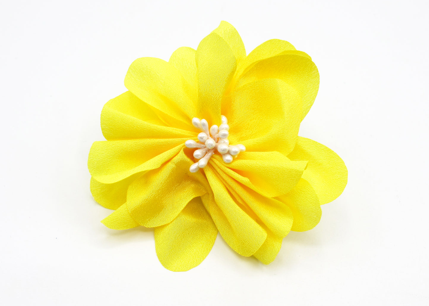 Farah - Soft Fabric flowers with hair clip + black hair elastic