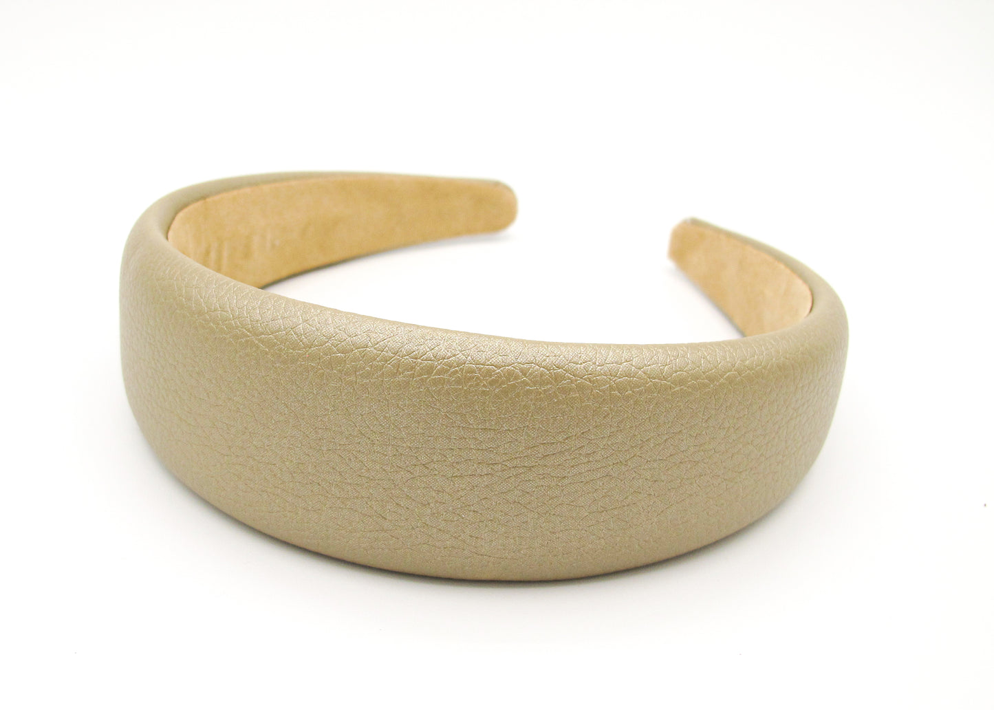 Harper - Grainy faux leather padded hairband