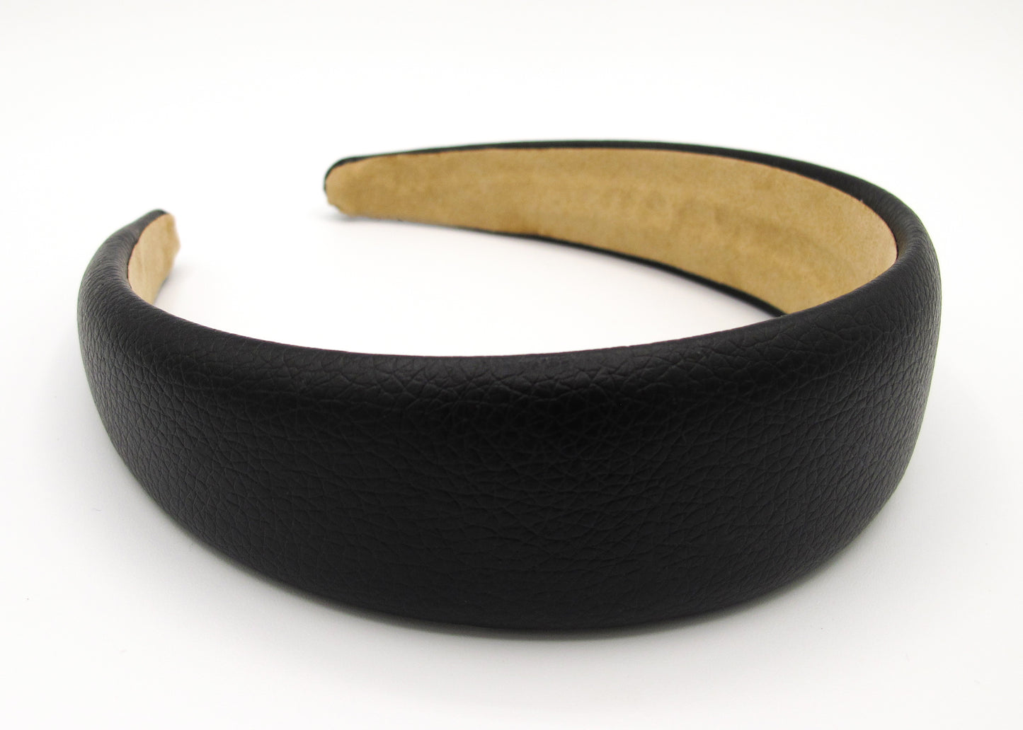 Harper - Grainy faux leather padded hairband