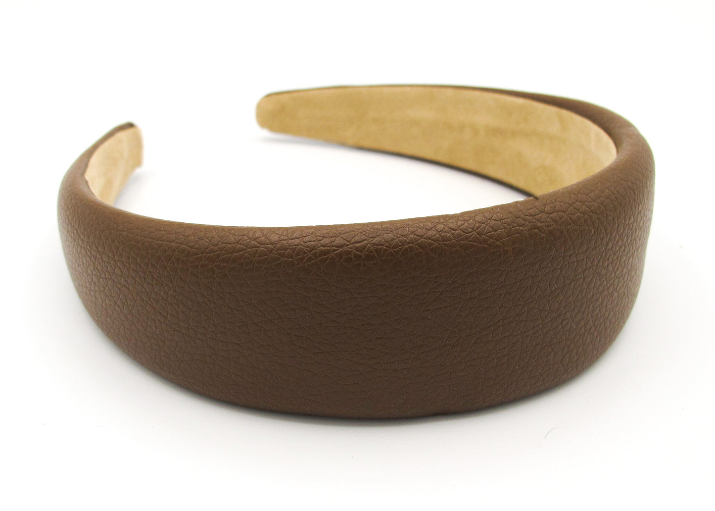 Harper - Grainy faux leather padded hairband