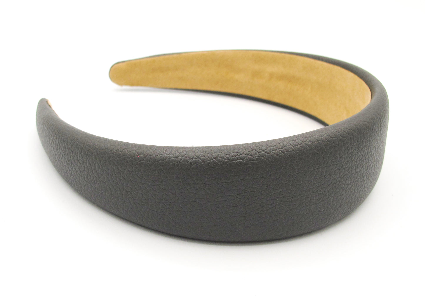 Harper - Grainy faux leather padded hairband